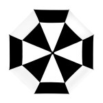 GP 51 A 8120 8111 Parasol golfowy czarny biały 2